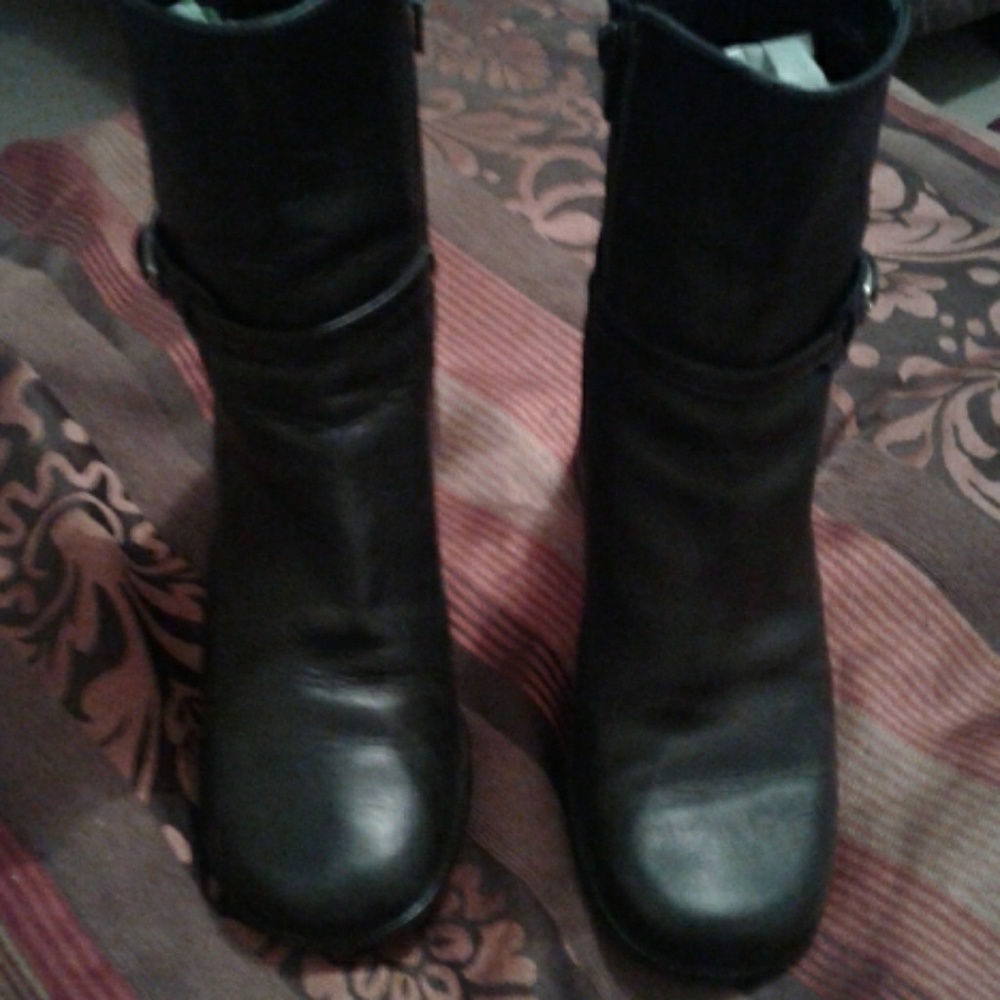 Coach booties black leather